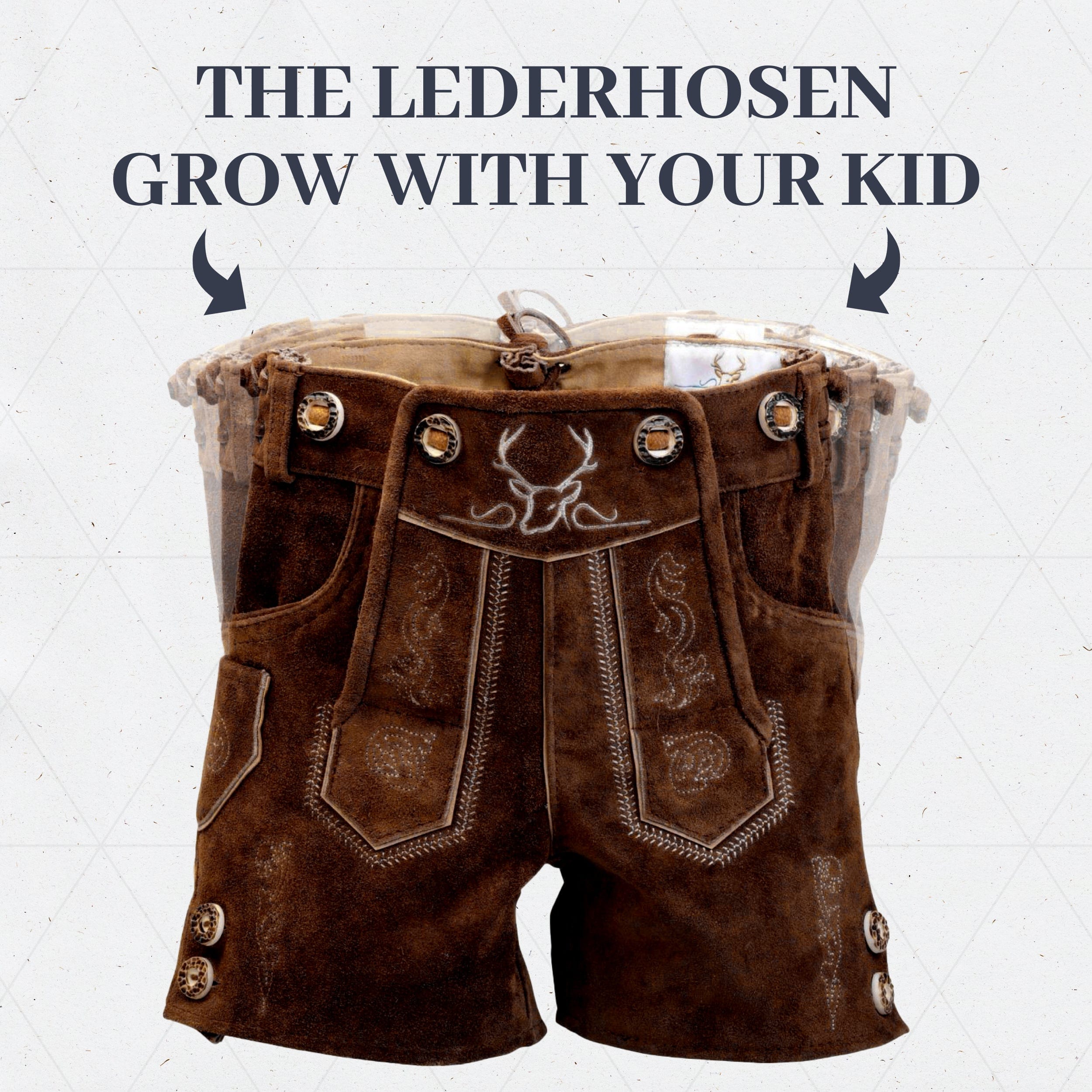 Bavaria Trachten Lederhosen Kids Dark Brown Oktoberfest