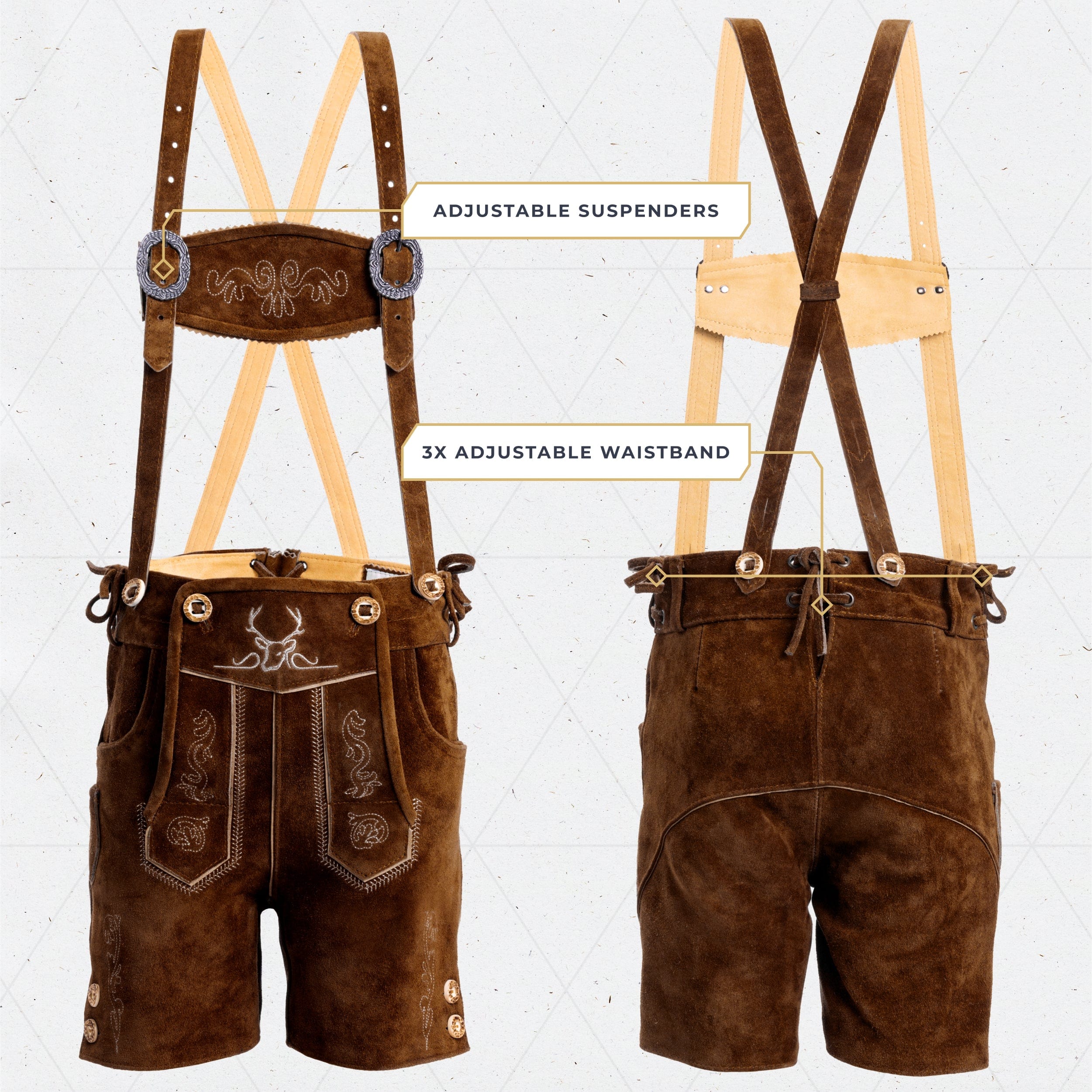 Bavaria Trachten Lederhosen Kids Dark Brown Oktoberfest