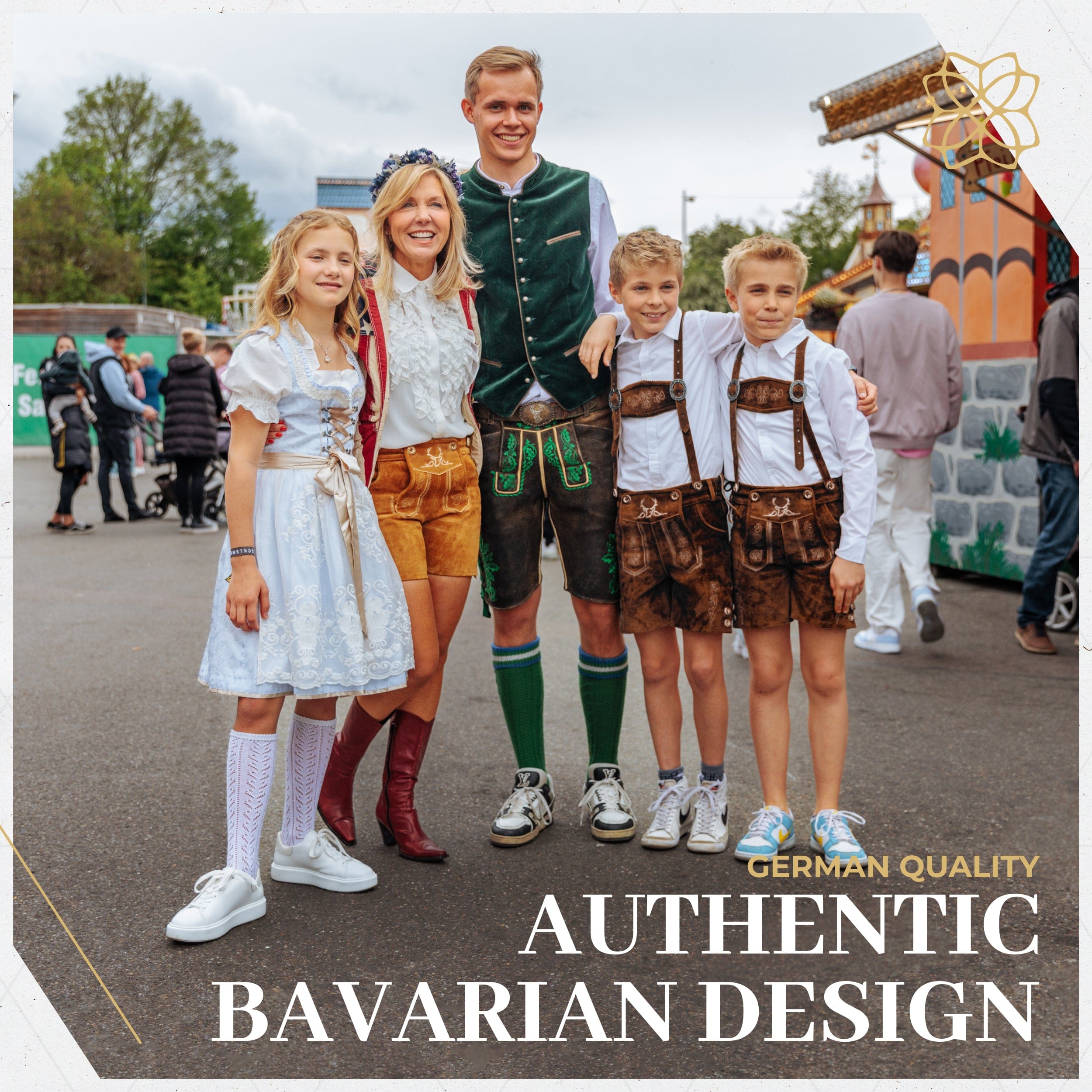 Bavaria Trachten Lederhosen Kids Dark Brown Oktoberfest