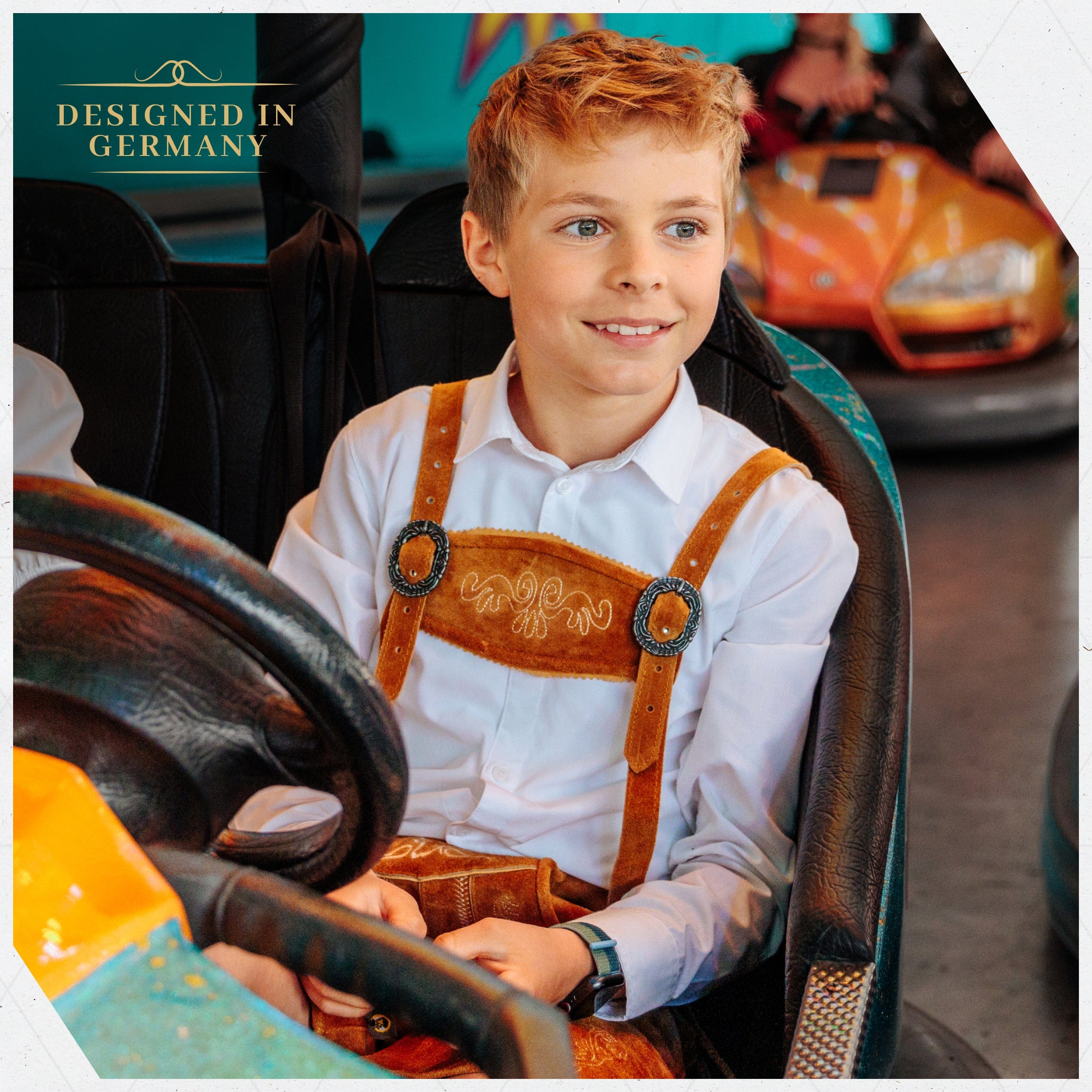 Bavaria Trachten Lederhosen Kids Light Brown Oktoberfest