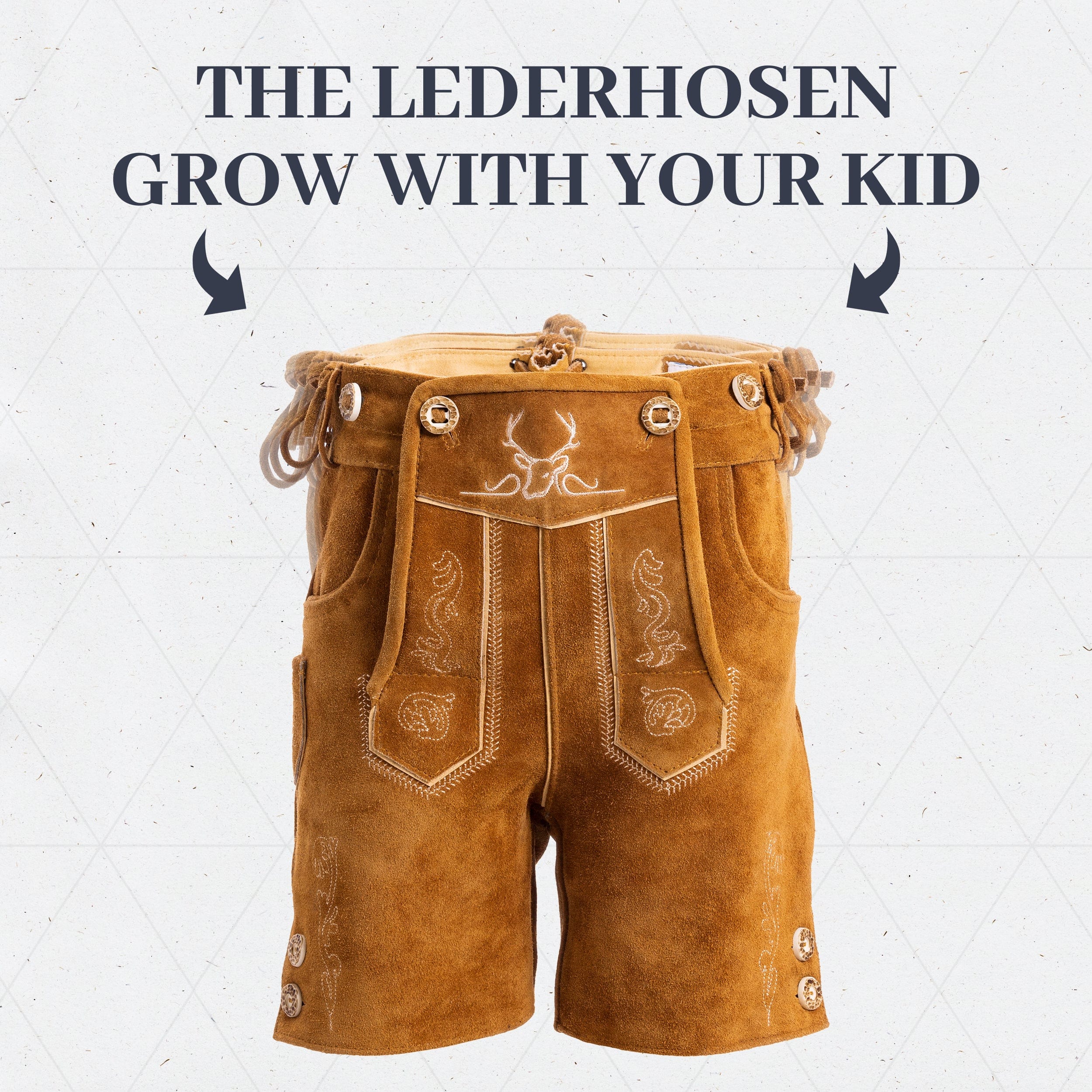 Bavaria Trachten Lederhosen Kids Light Brown Oktoberfest