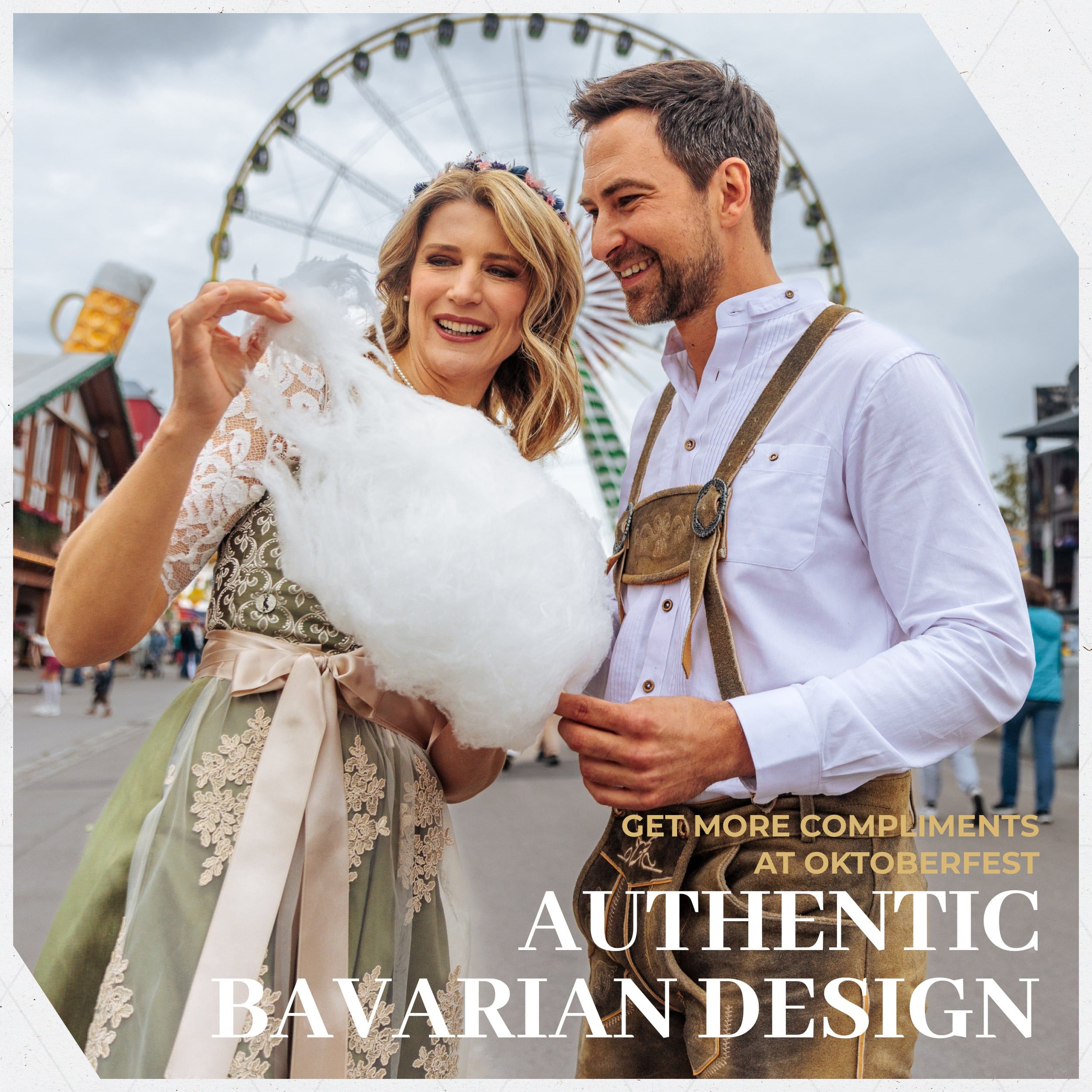 Bavaria Trachten Shirt Men Tracht White Oktoberfest