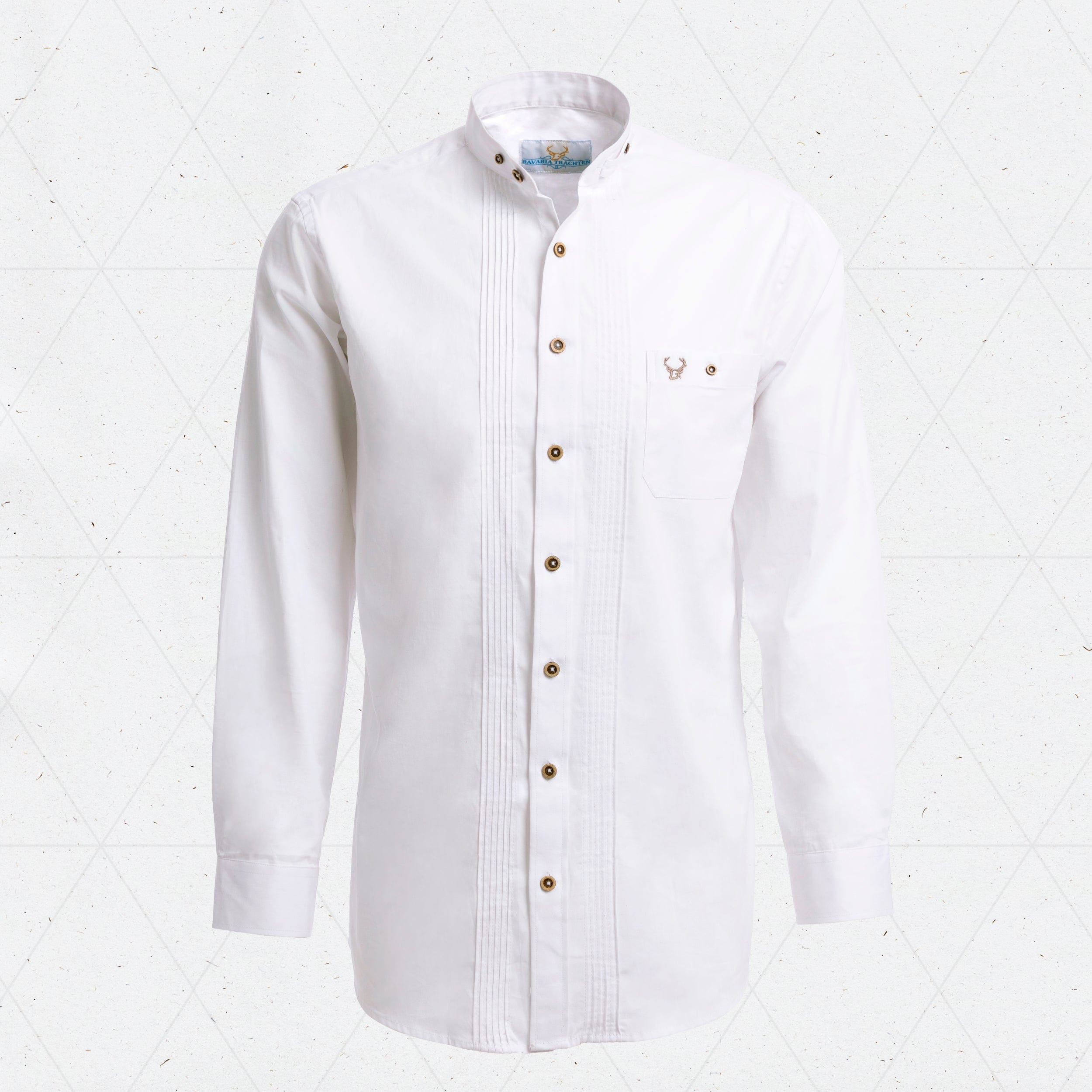 Bavaria Trachten Shirt Men Tracht White Oktoberfest