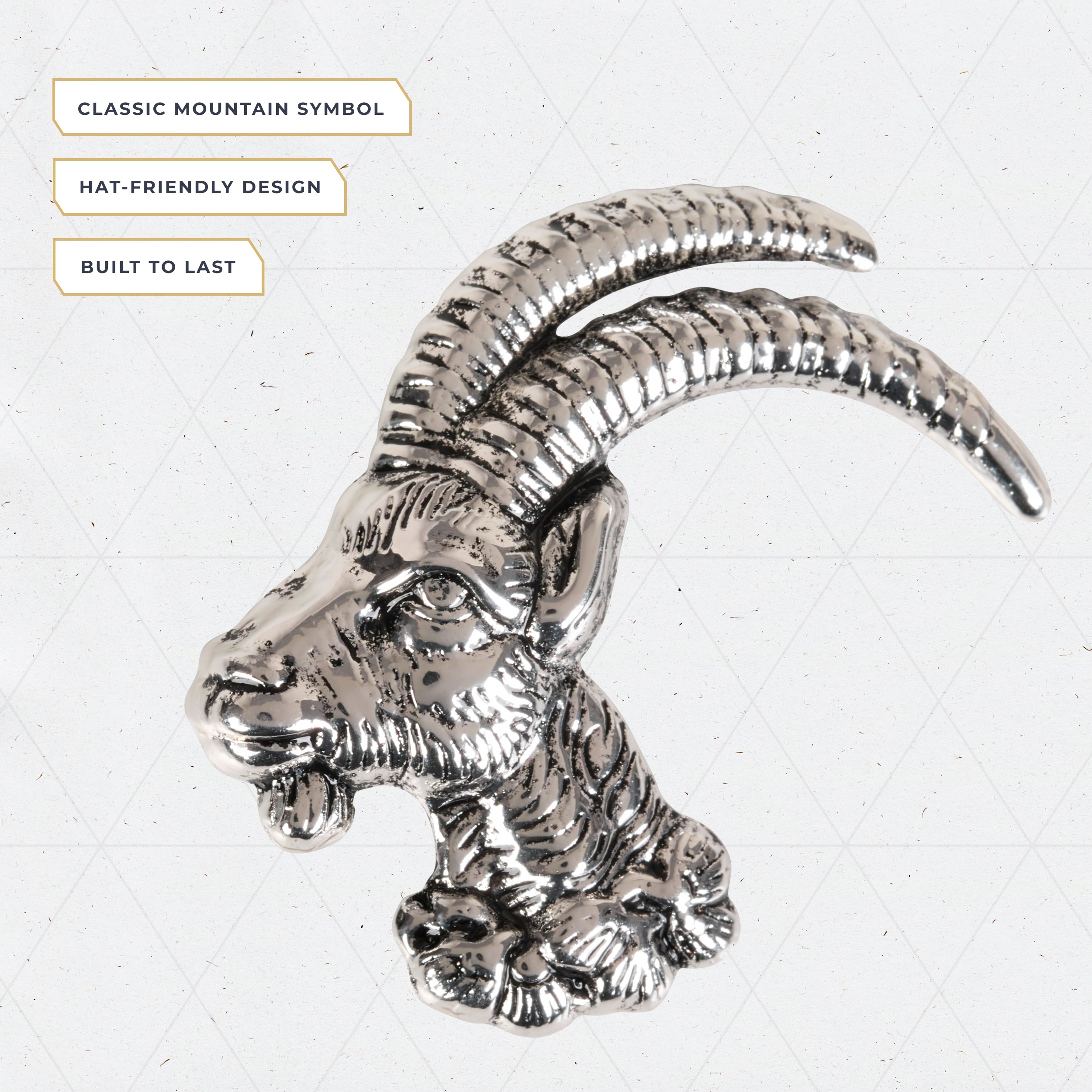 Alpine Ibex Hat Pin