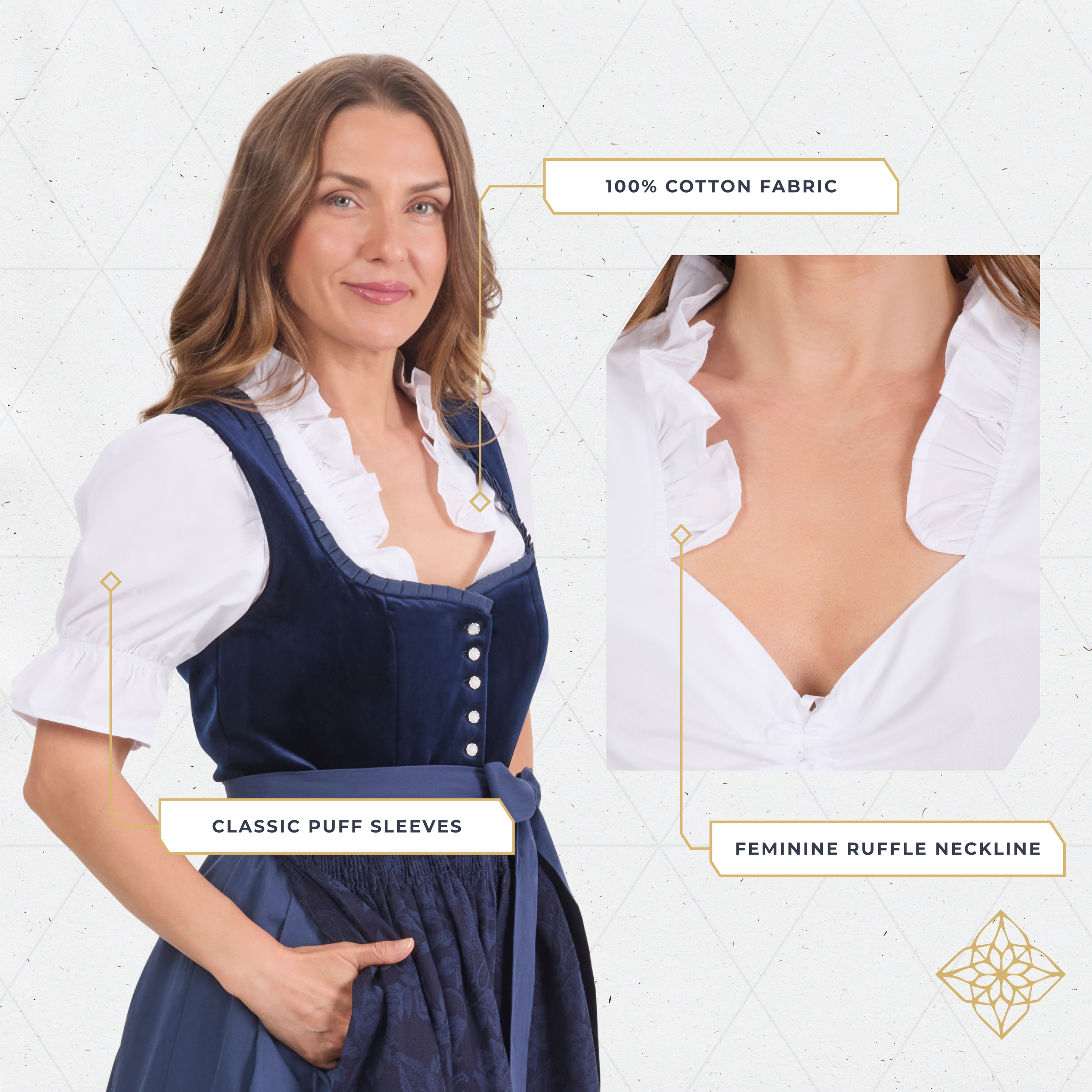 Blouse for Dirndls - Standard Design