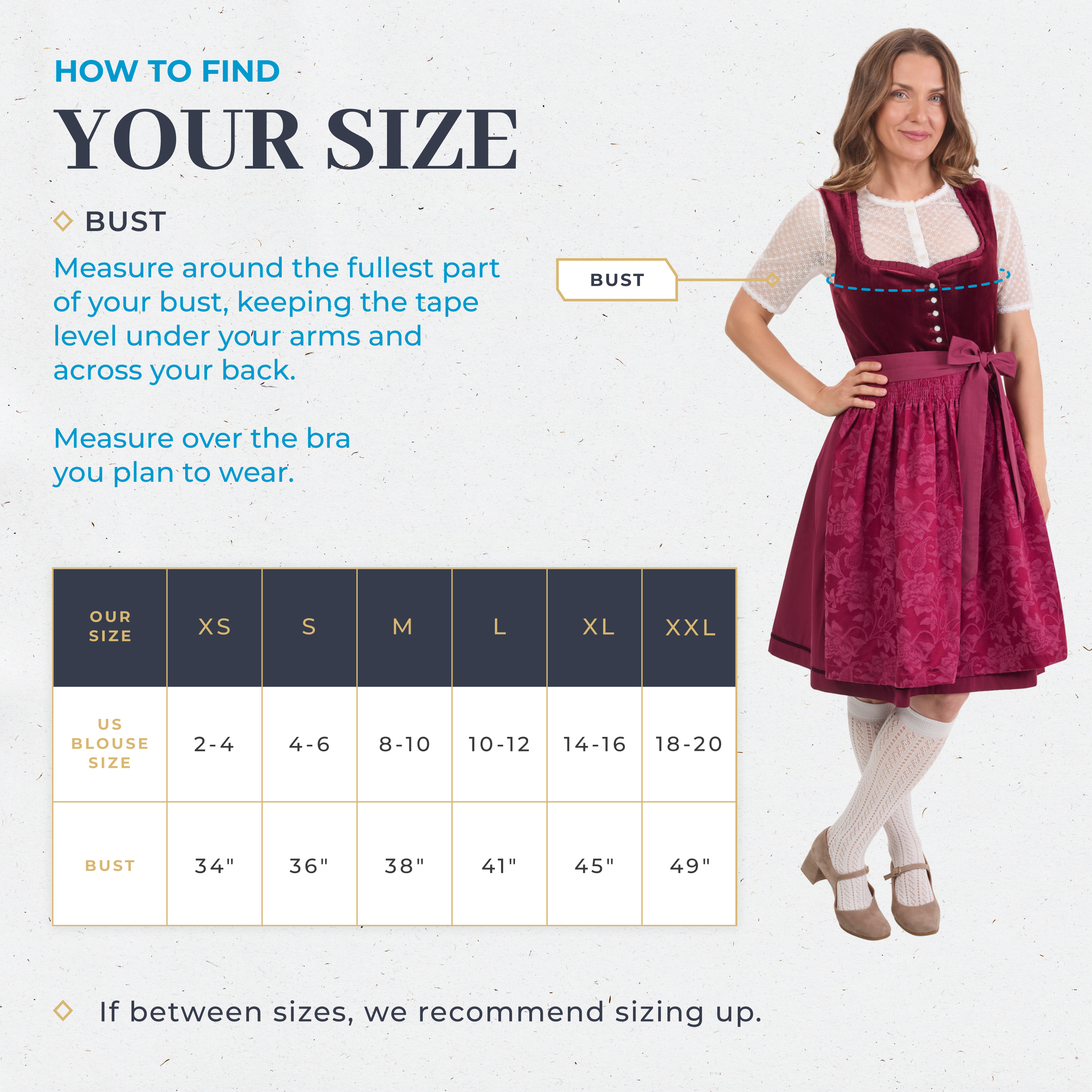 Blouse for Dirndls - Short sleeve