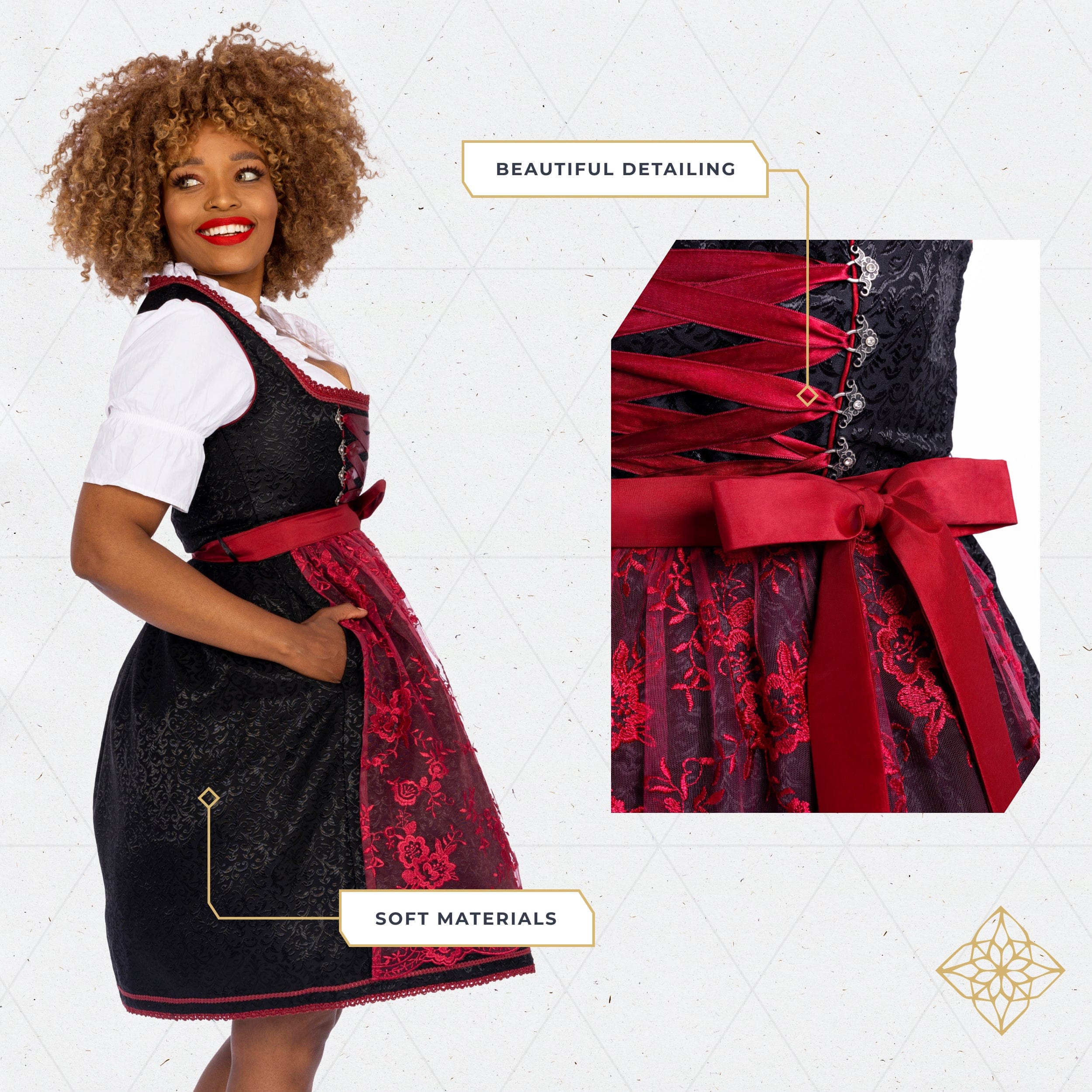 Dirndl: Authentic Traditional German Dirndl Dress for Oktoberfest ...