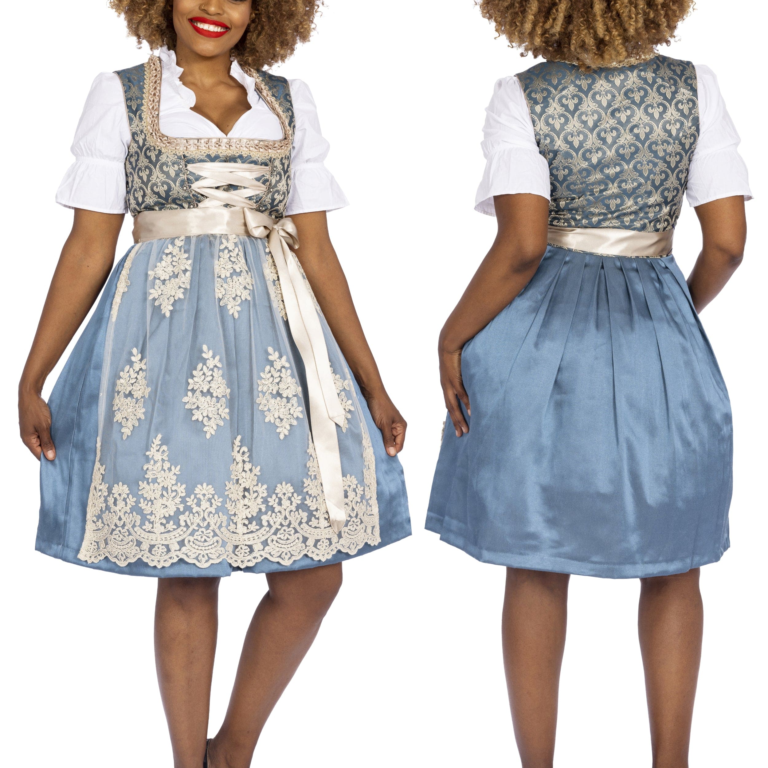  RSLOVE Womens Oktoberfest Dirndl Blouse Shirt for Authentic  Dirndls Costume Traditional Bavarian Lace Crop Top Off Shoulder White S :  Clothing, Shoes & Jewelry