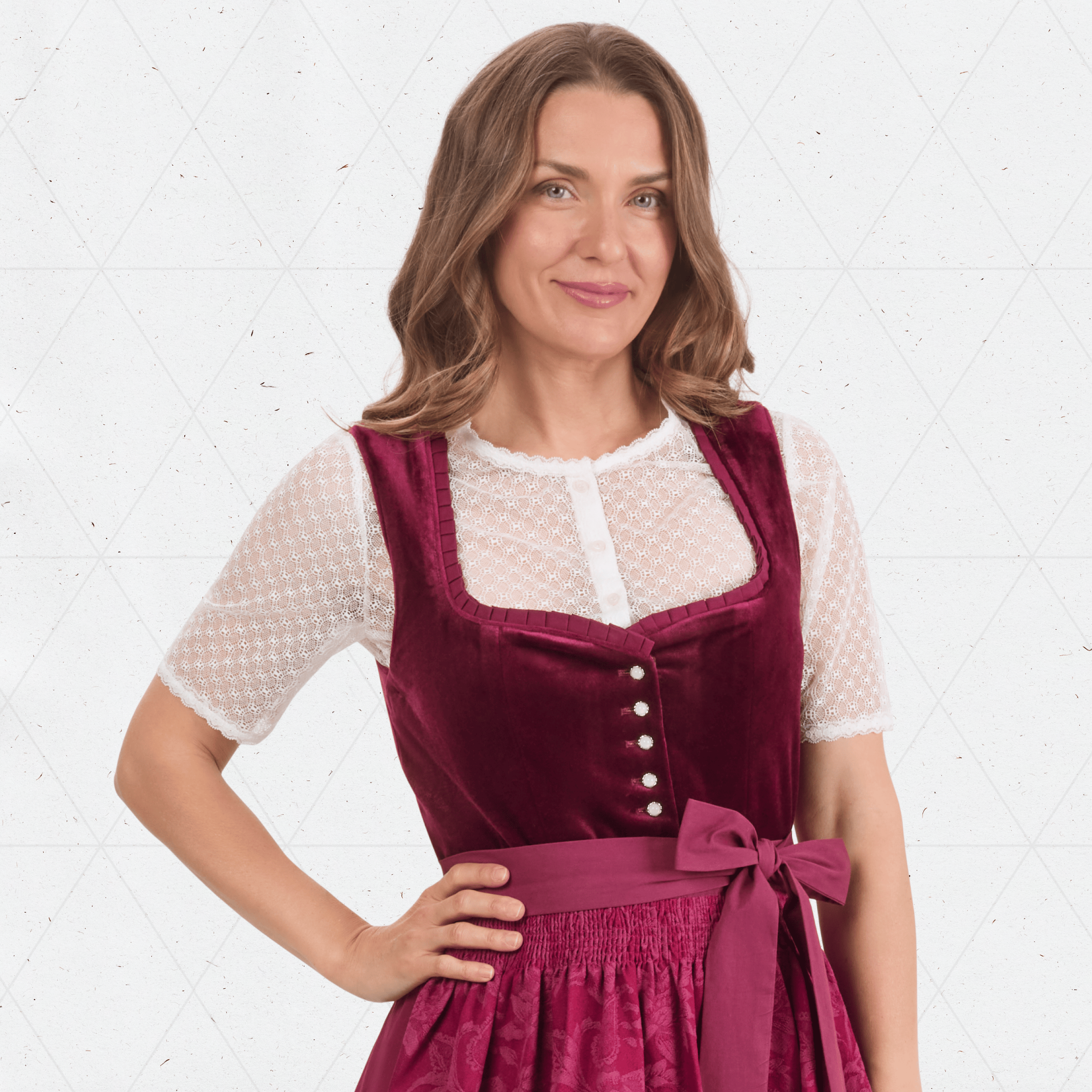 Bavaria Trachten Dirndl Blouse Short Sleeve White Lace Oktoberfest 