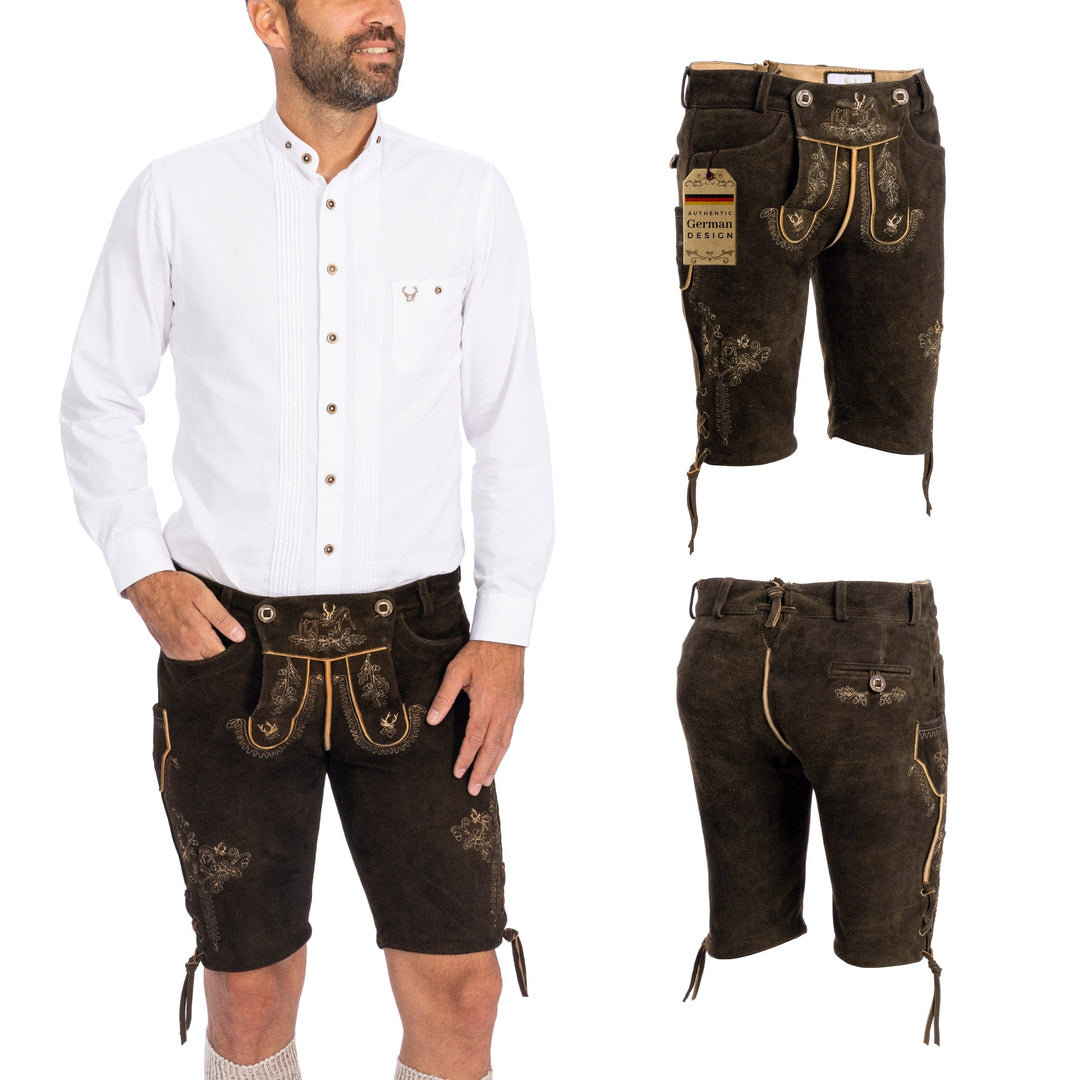 Goat Lederhosen Men Short Dark
