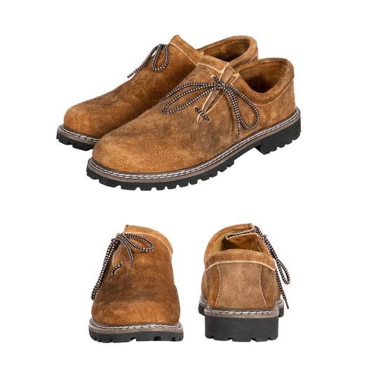 Lederhosen Shoes Men Haferl Olive Yellow BAVARIA TRACHTEN