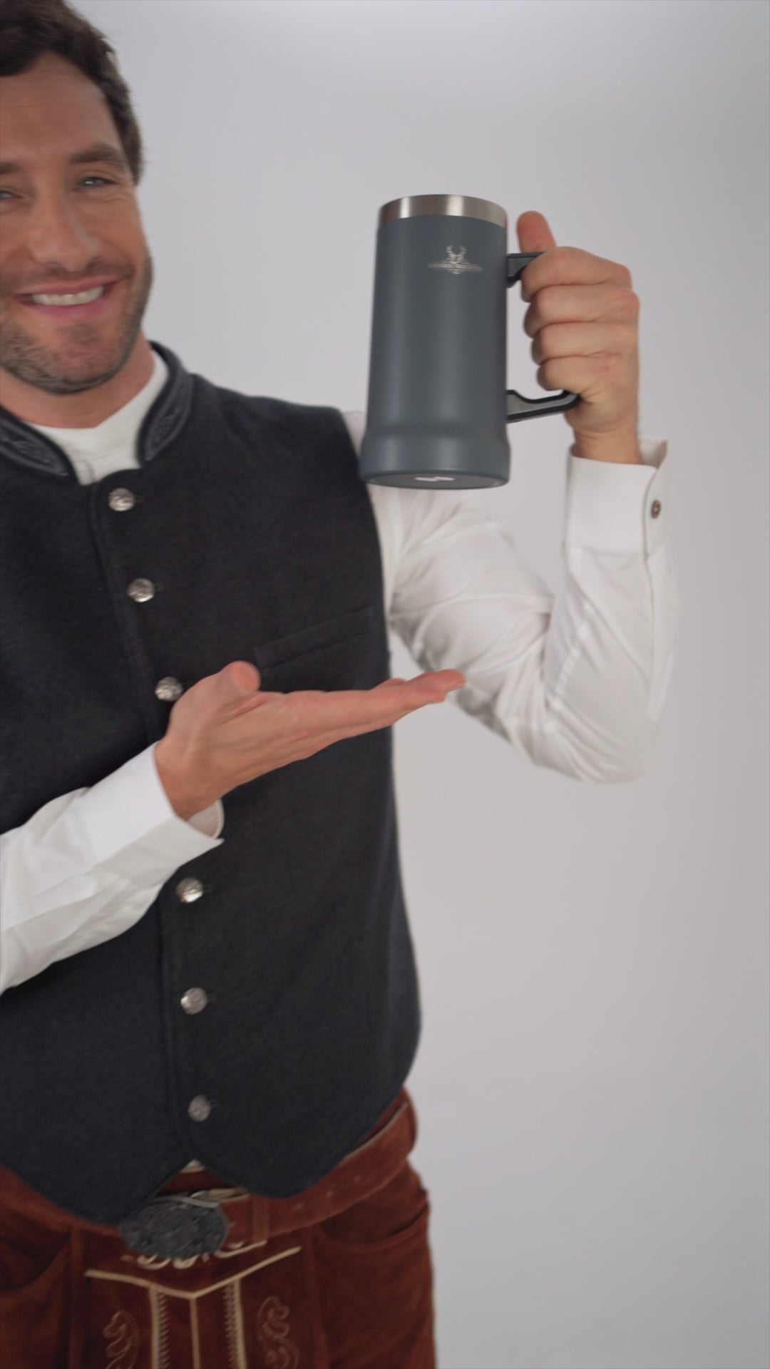 Insulated Stainless Steel Oktoberfest Beer Mug 0.7L