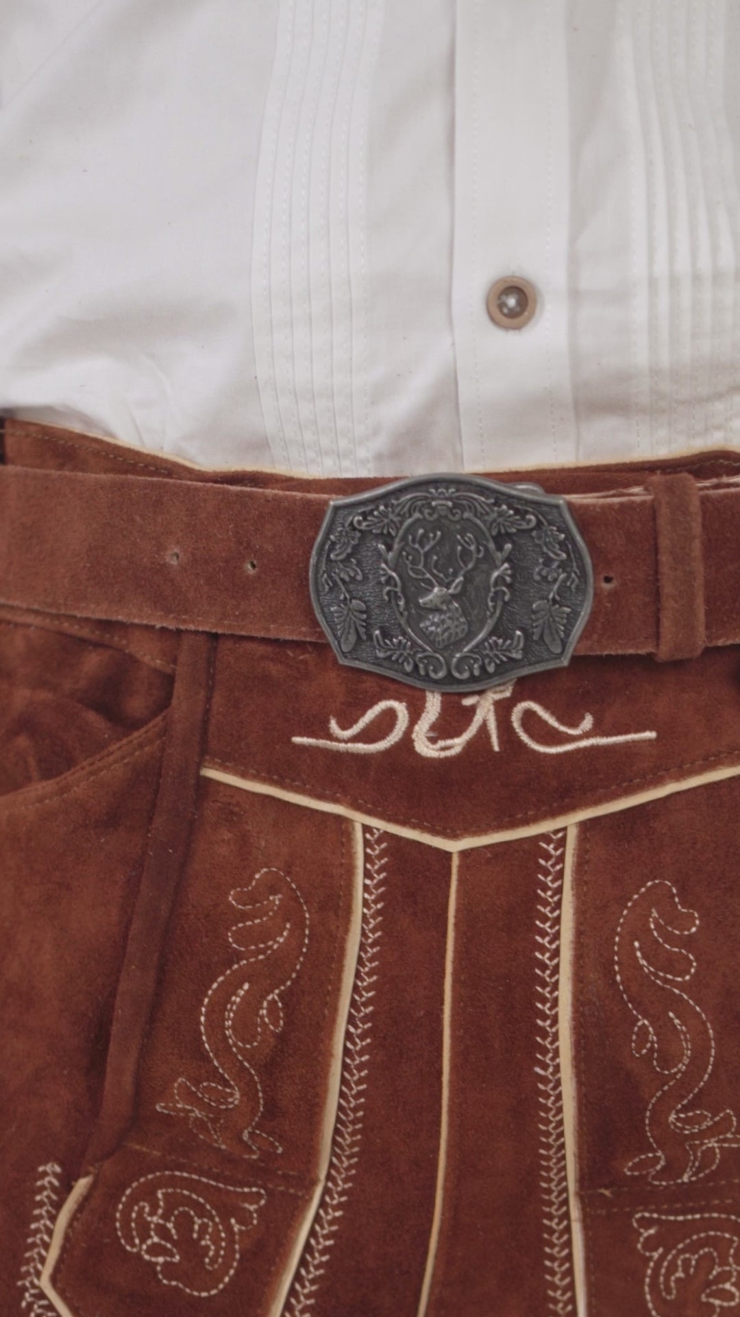 Lederhosen Belt Dark Brown