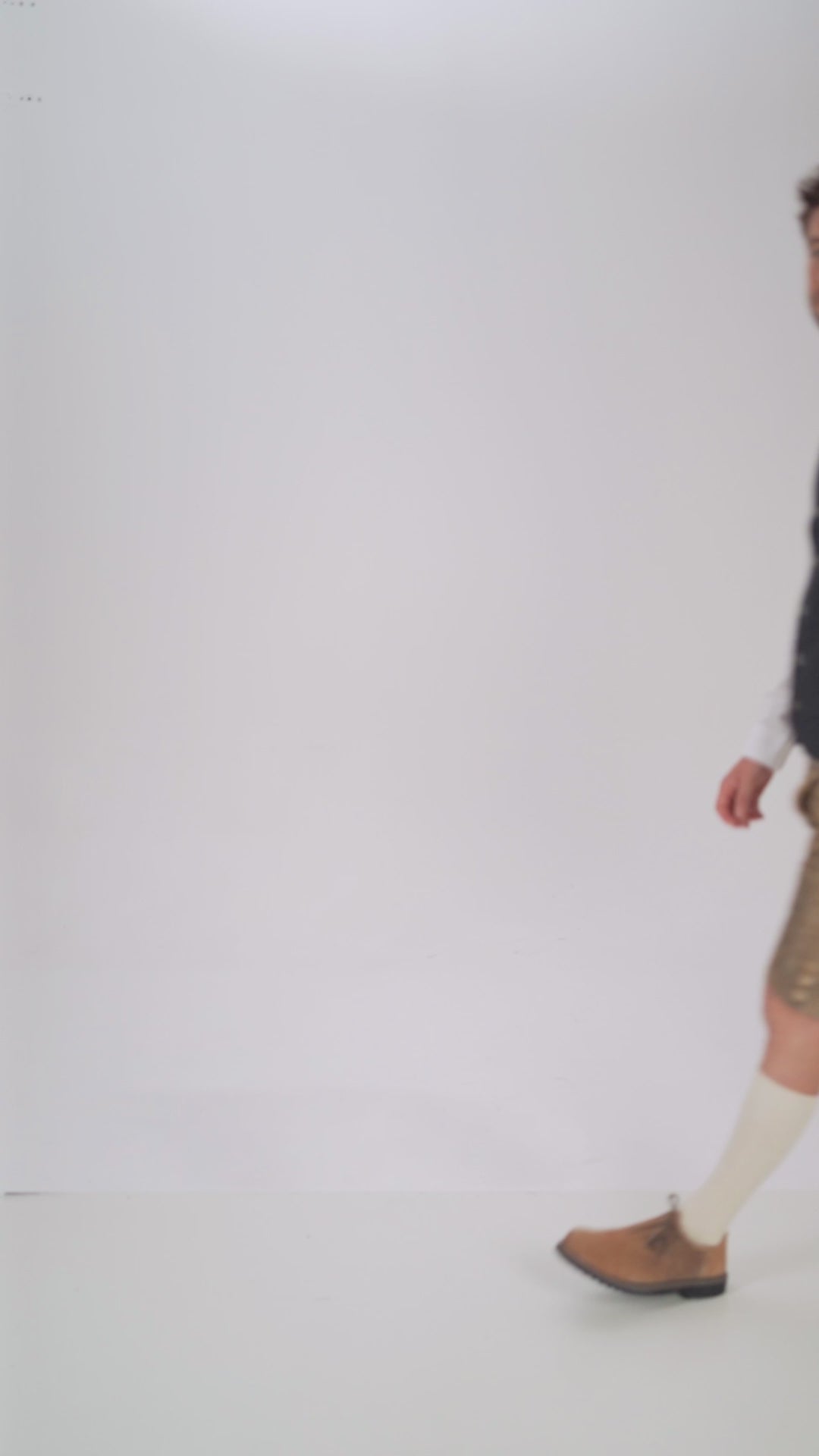 Lederhosen Vest Men Gray